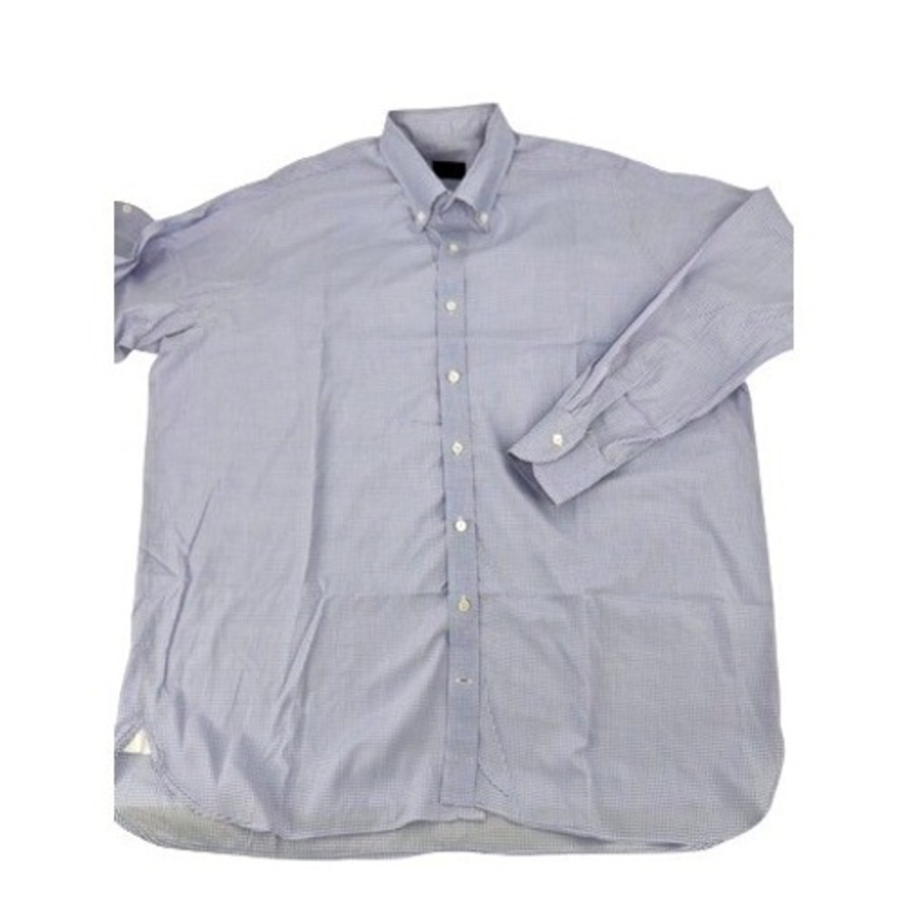 NEW & LINGWOOD Shirt 3XL Mens Blue Gingham Button Down Dress London‎